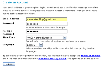 Bloglines subscription Bloglines subscription